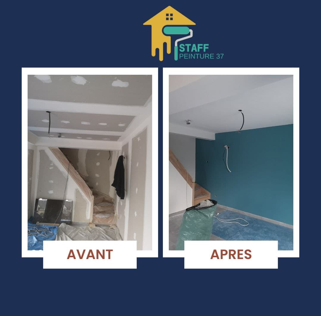 Transformation d'une pièce avec escalier